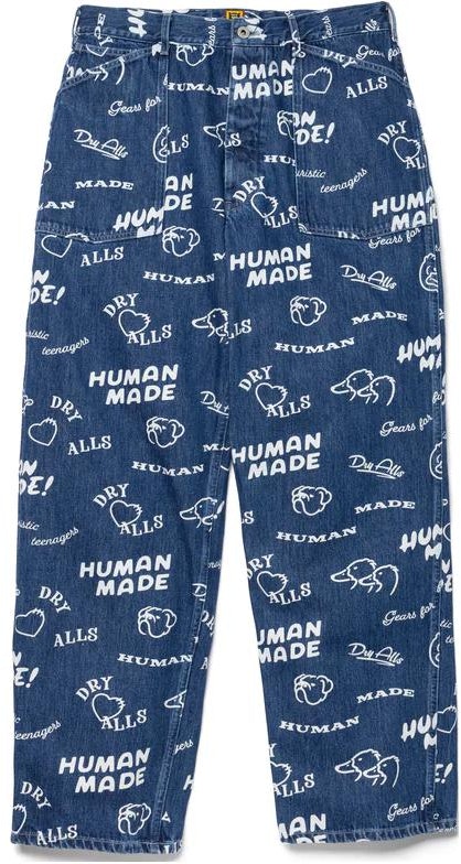 human-made-fw-23-dachshund-dog-pattern-print-denim-jeans-unisex-blue-hm-26-pt-010