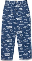 HUMAN MADE FW23 Dachshund Dog Pattern Print Denim Jeans Unisex Blue. HM26PT010 HUMAN MADE FW23 Dachshund Dog Pattern Print Denim Jeans Unisex Blue. HM26PT010