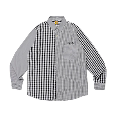 HUMAN MADE FW23 Dachshund Plaid Long Sleeve Shirt Unisex Black HM26SH004