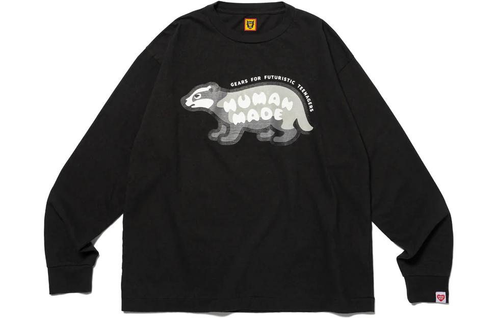 Order HUMAN MADE FW23 臘腸狗印花竹棉長袖T恤 男女適用 HM26CS005