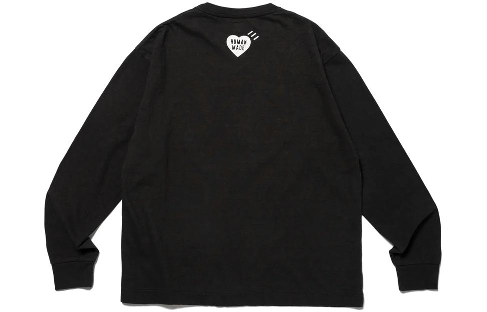 Lookbook HUMAN MADE FW23 臘腸狗印花竹棉長袖T恤 男女適用 HM26CS005