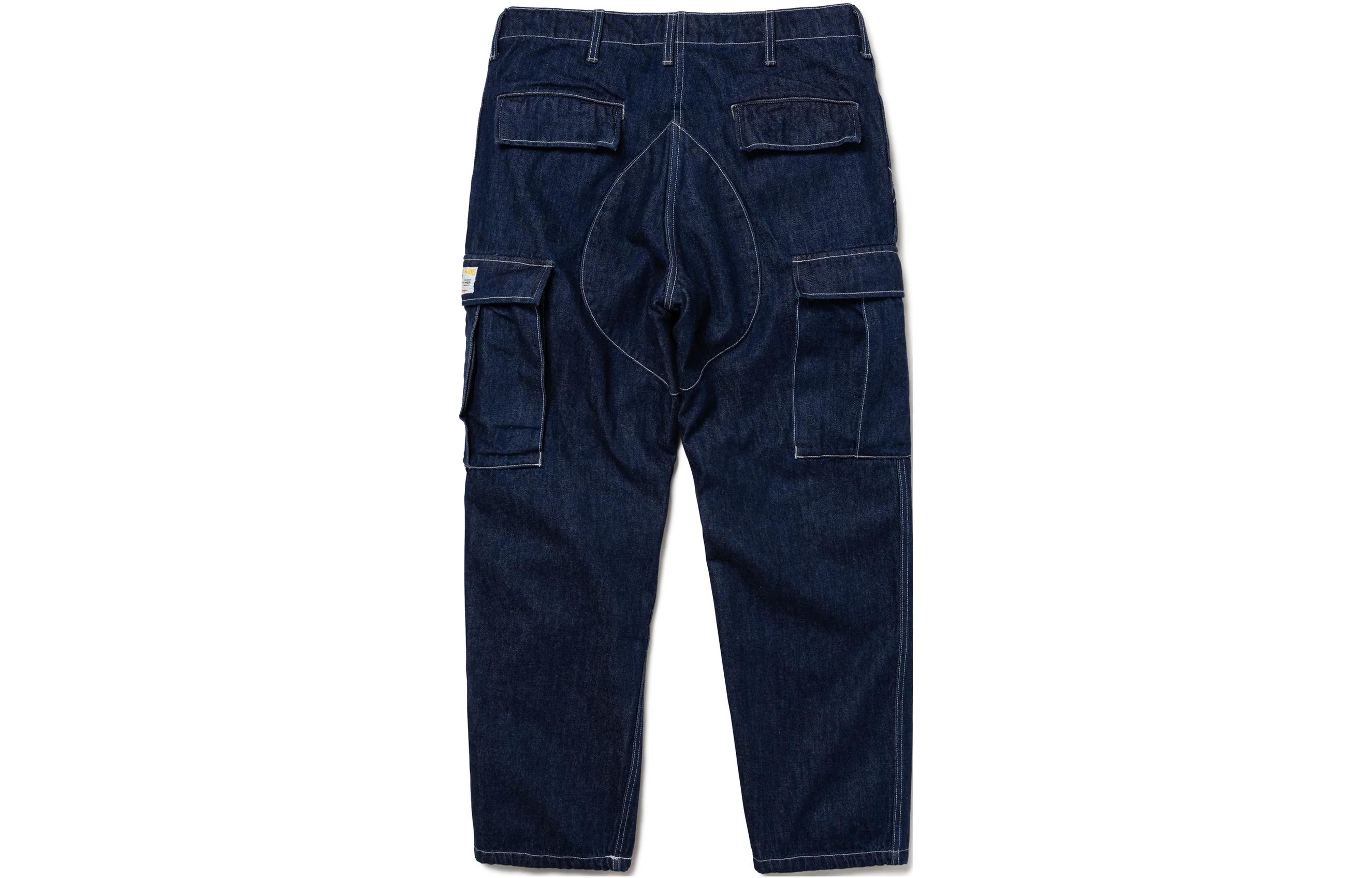 Lookbook HUMAN MADE FW23 Pantalones de Trabajo Retro Unisex Azul Serie Dachshund Denim HM26PT008