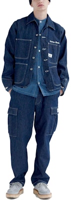 HUMAN MADE FW23 Pantalones de Trabajo Retro Unisex Azul Serie Dachshund Denim HM26PT008 Shop HUMAN MADE FW23 Pantalones de Trabajo Retro Unisex Azul Serie Dachshund Denim HM26PT008