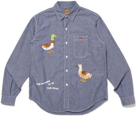 HUMAN MADE FW23 Embroidered Unisex Long Sleeve Work Shirt HM26SH005 Order HUMAN MADE FW23 Embroidered Unisex Long Sleeve Work Shirt HM26SH005