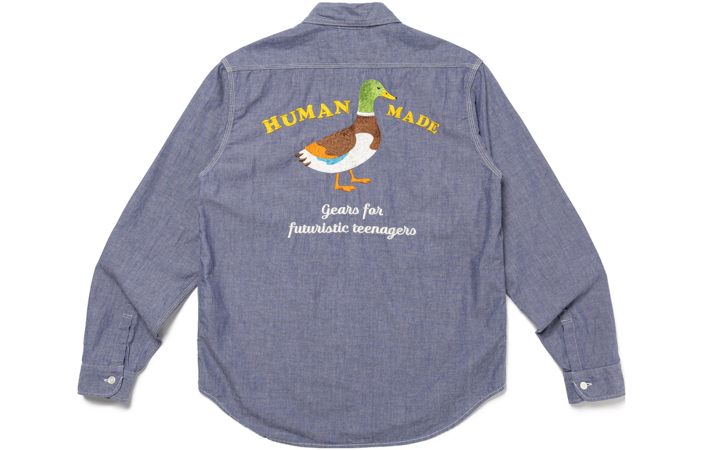 Lookbook HUMAN MADE FW23 Embroidered Unisex Long Sleeve Work Shirt HM26SH005