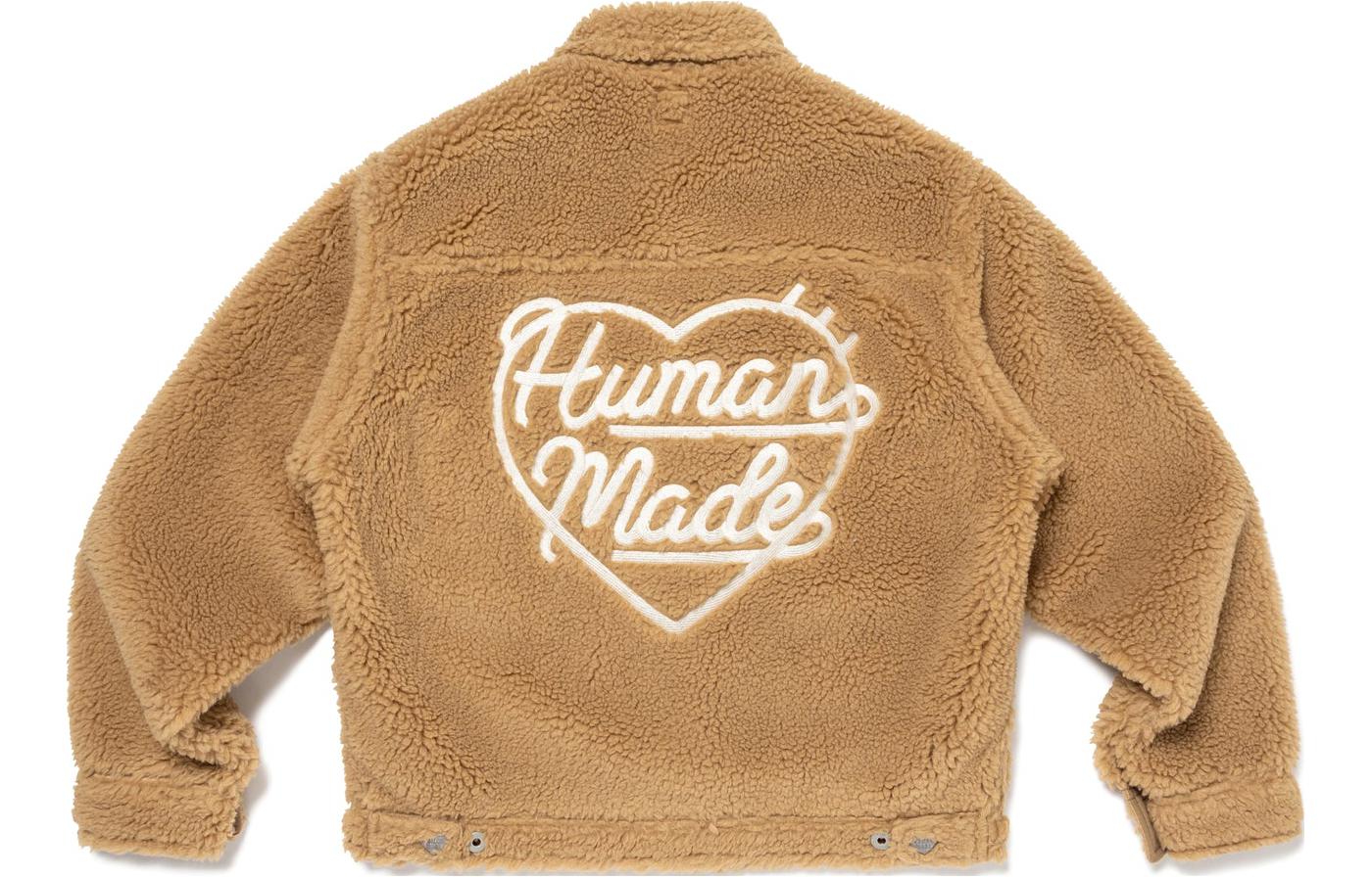 Lookbook HUMAN MADE FW23 Jaket Fleece Logo Bordir Hati Unisex. HM26JK034