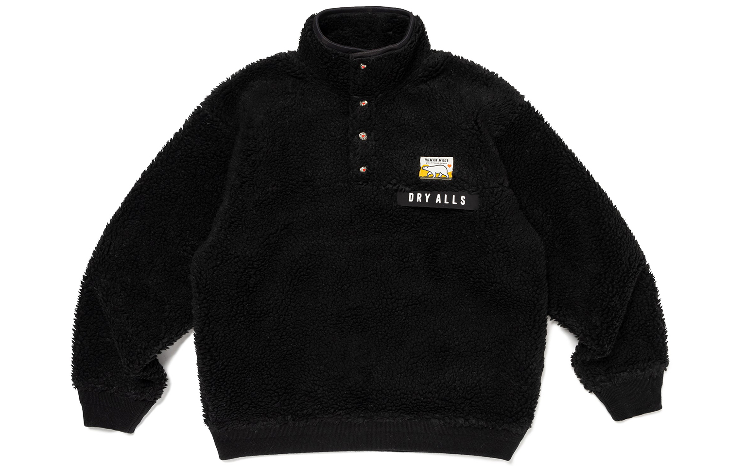 Order ヒューマンメイド FW23 刺繍ロゴ＆ハートデザイン フリーススウェットシャツ ユニセックス HM26JK036