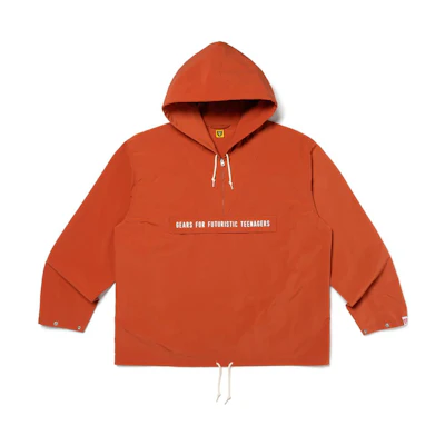 HUMAN MADE FW23 Half-Zip Logo Anorak Hoodie Jacket Unisex. HM26JK017