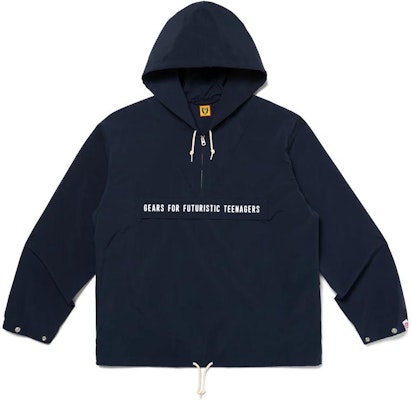 HUMAN MADE FW23 Jaket Hoodie Anorak Half-Zip Logo Unisex. HM26JK017 Shop HUMAN MADE FW23 Jaket Hoodie Anorak Half-Zip Logo Unisex. HM26JK017