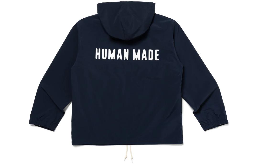Purchase HUMAN MADE FW23 Jaket Hoodie Anorak Half-Zip Logo Unisex. HM26JK017