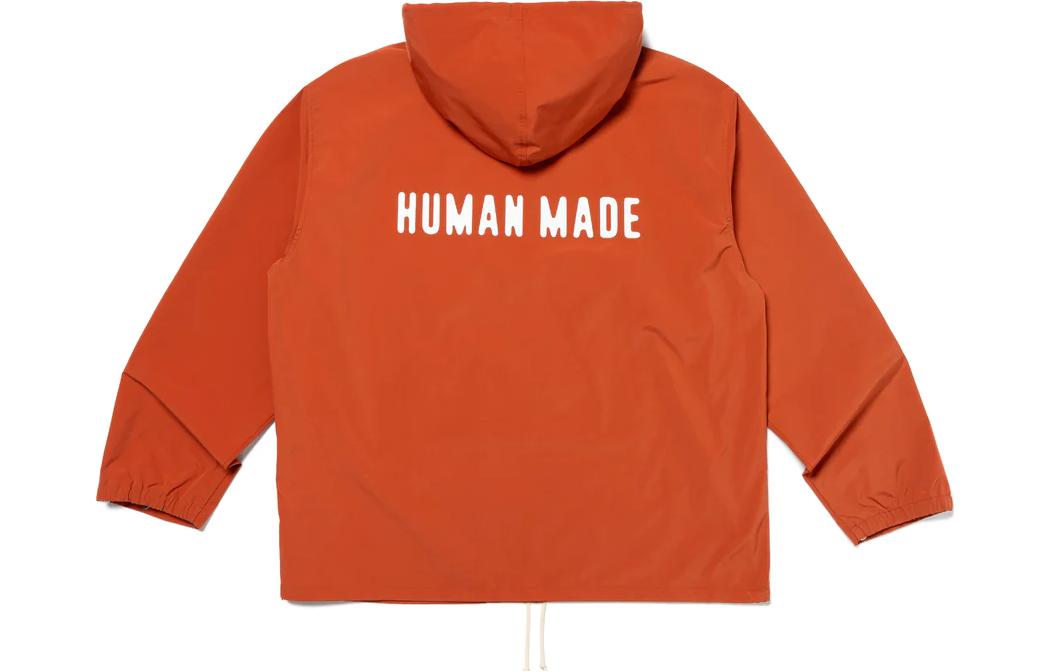 Sizing HUMAN MADE FW23 Jaket Hoodie Anorak Half-Zip Logo Unisex. HM26JK017