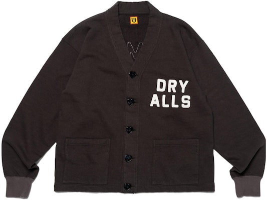 HUMAN MADE FW23 Heart Button Knit Cardigan Unisex with Logo Design HM26CS029 Order HUMAN MADE FW23 Heart Button Knit Cardigan Unisex with Logo Design HM26CS029