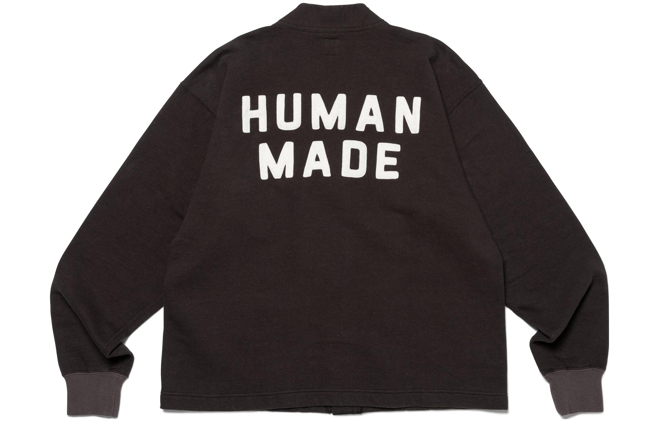 Lookbook HUMAN MADE FW23 Heart Button Knit Cardigan Unisex with Logo Design HM26CS029