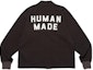 Lookbook HUMAN MADE FW23 Heart Button Knit Cardigan Unisex with Logo Design HM26CS029