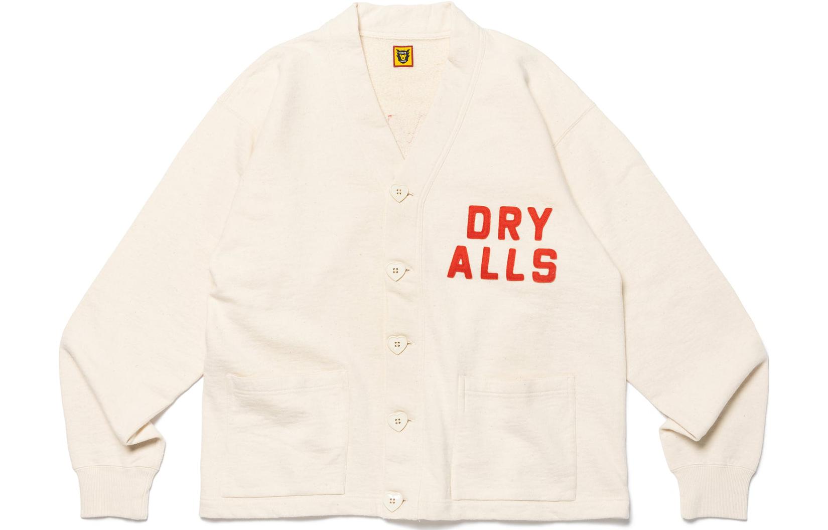 Details for HUMAN MADE FW23 Heart Button Knit Cardigan Unisex with Logo Design HM26CS029