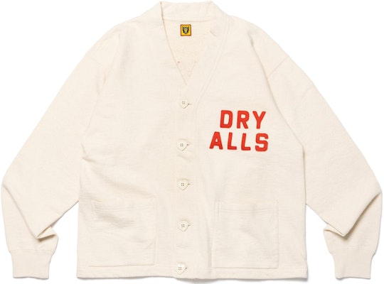 HUMAN MADE FW23 Heart Button Knit Cardigan Unisex with Logo Design HM26CS029 Details for HUMAN MADE FW23 Heart Button Knit Cardigan Unisex with Logo Design HM26CS029