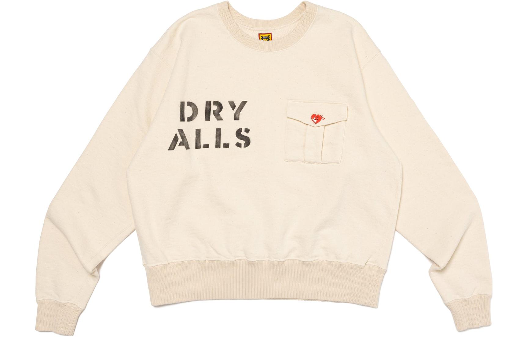 HUMAN MADE FW23 Heart Button Pocket Crewneck Sweatshirt Unisex. HM26CS028