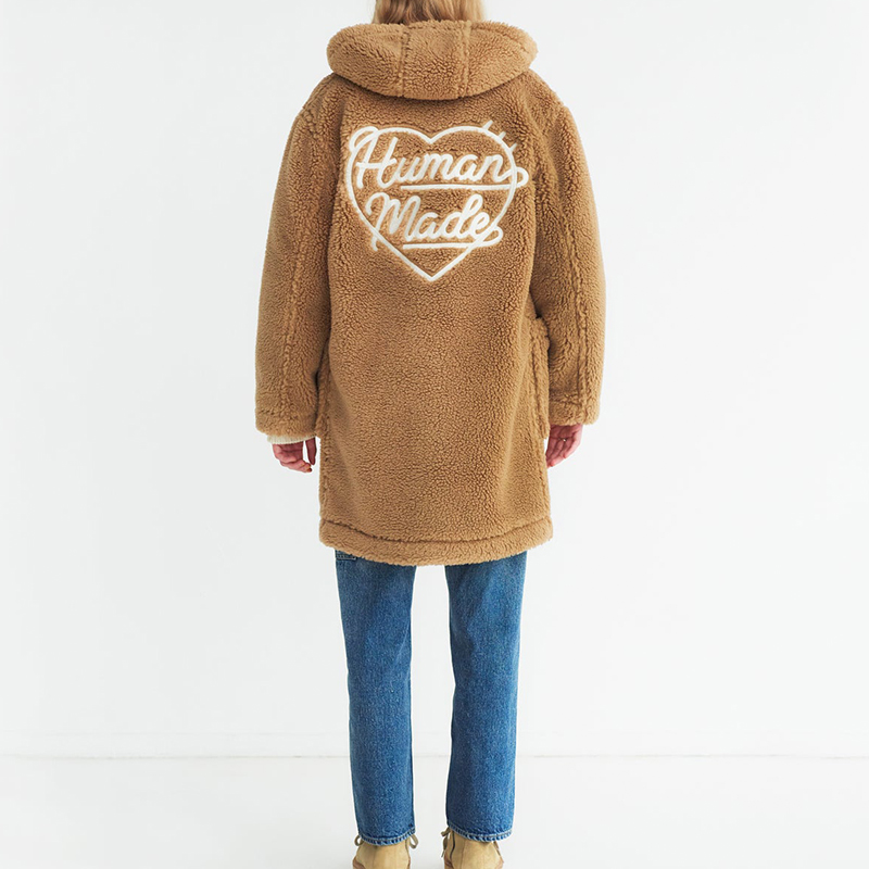HUMAN MADE FW23 Heart Logo Duffle Coat Unisex Khaki HM26JK033 圖 5