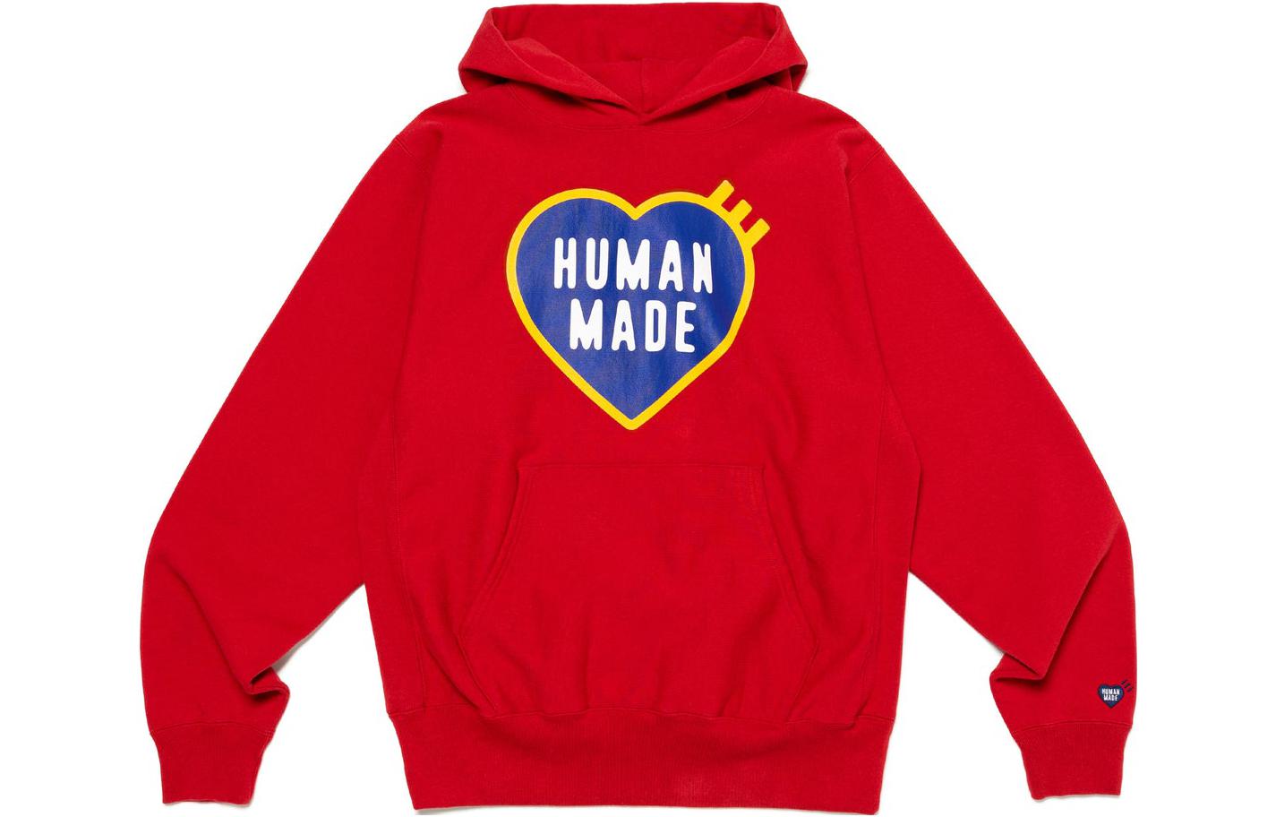 Human Made FW23 Heart Logo Fleece Hoodie Unisex HM26CS019