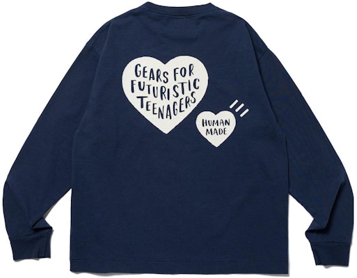 Camiseta de Manga Larga Unisex HUMAN MADE FW23 con Logo de Corazón Gráfico. HM26CS009 Order Camiseta de Manga Larga Unisex HUMAN MADE FW23 con Logo de Corazón Gráfico. HM26CS009