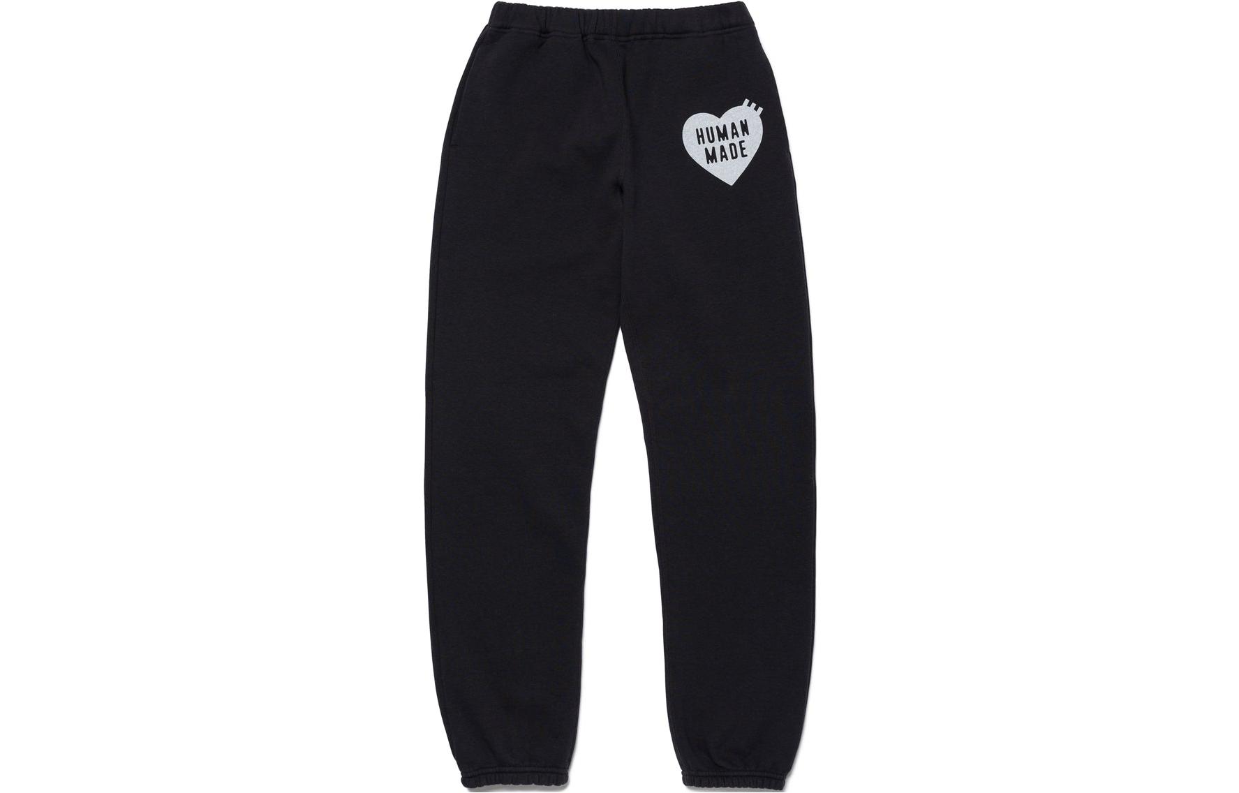 Order 휴먼 메이드 FW23 하트 로고 니트 스웻팬츠 유니섹스 - 캐주얼 루즈핏. HM26PT019