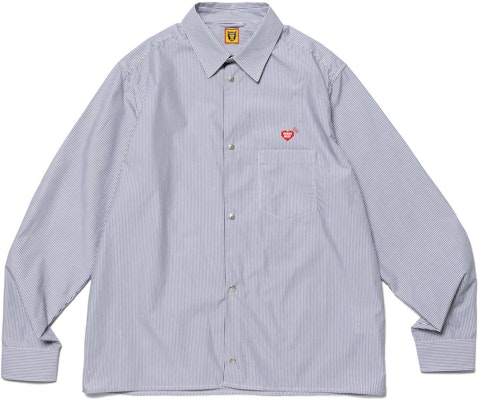 Camiseta Unisex HUMAN MADE FW23 a Rayas con Logo de Corazón Oversize. HM26SH003 Order Camiseta Unisex HUMAN MADE FW23 a Rayas con Logo de Corazón Oversize. HM26SH003