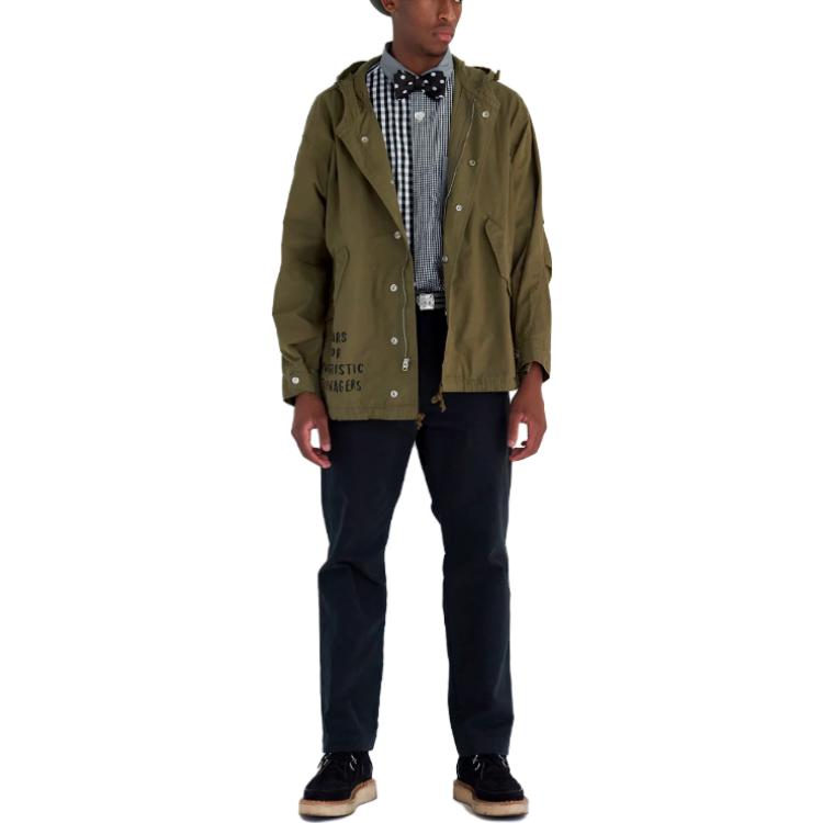 HUMAN MADE FW23 Heart Logo Print Snap-Button Drawstring Hooded Coat Unisex HM26JK001 圖 5