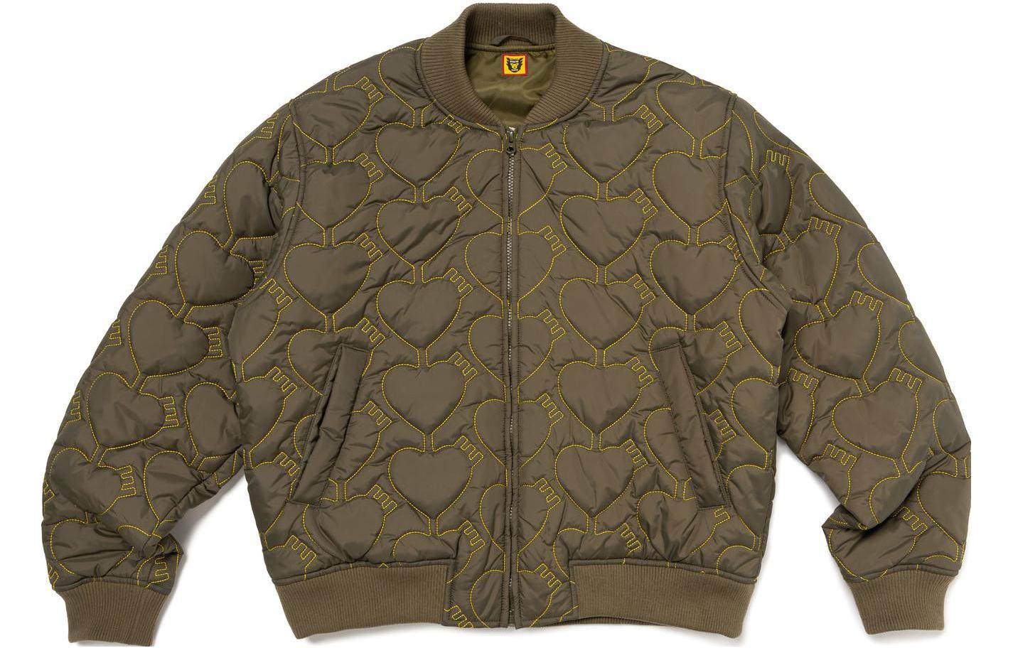 Order HUMAN MADE FW23 心形印花缝线拉链棉夹克 男女同款. HM26JK025