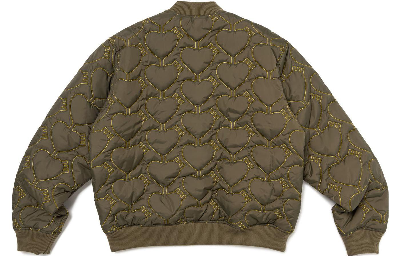 Lookbook HUMAN MADE FW23 心形印花缝线拉链棉夹克 男女同款. HM26JK025