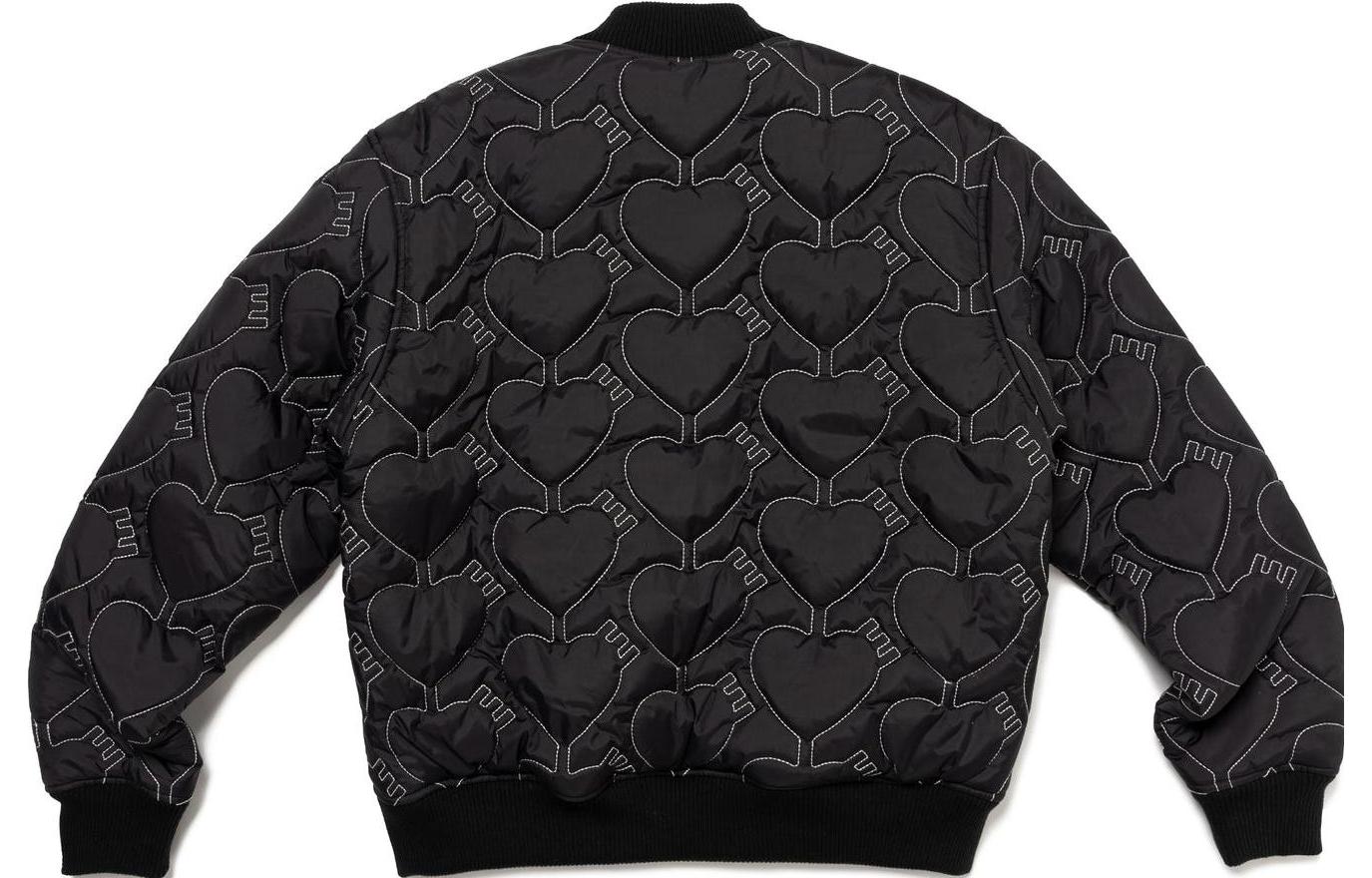 Details for HUMAN MADE FW23 心形印花缝线拉链棉夹克 男女同款. HM26JK025