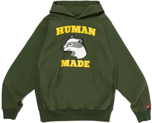 HUMAN MADE FW23 Hoodie Unisex Honey Badger dengan Bordir Manset HM26CS018 Order HUMAN MADE FW23 Hoodie Unisex Honey Badger dengan Bordir Manset HM26CS018