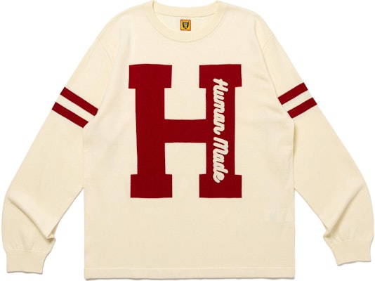 HUMAN MADE FW23刺绣logo针织圆领长袖男女同款毛衣 HM26CS032 Details for HUMAN MADE FW23刺绣logo针织圆领长袖男女同款毛衣 HM26CS032