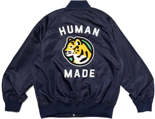 Jaket Unisex HUMAN MADE FW23 Bordir Huruf dan Tombol Macan HM26JK014 1