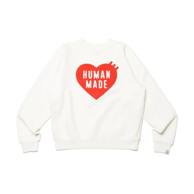 HUMAN MADE FW23 Logo Graphic Pullover Crewneck Sweatshirt Unisex Relaxed Fit. HM26CS041