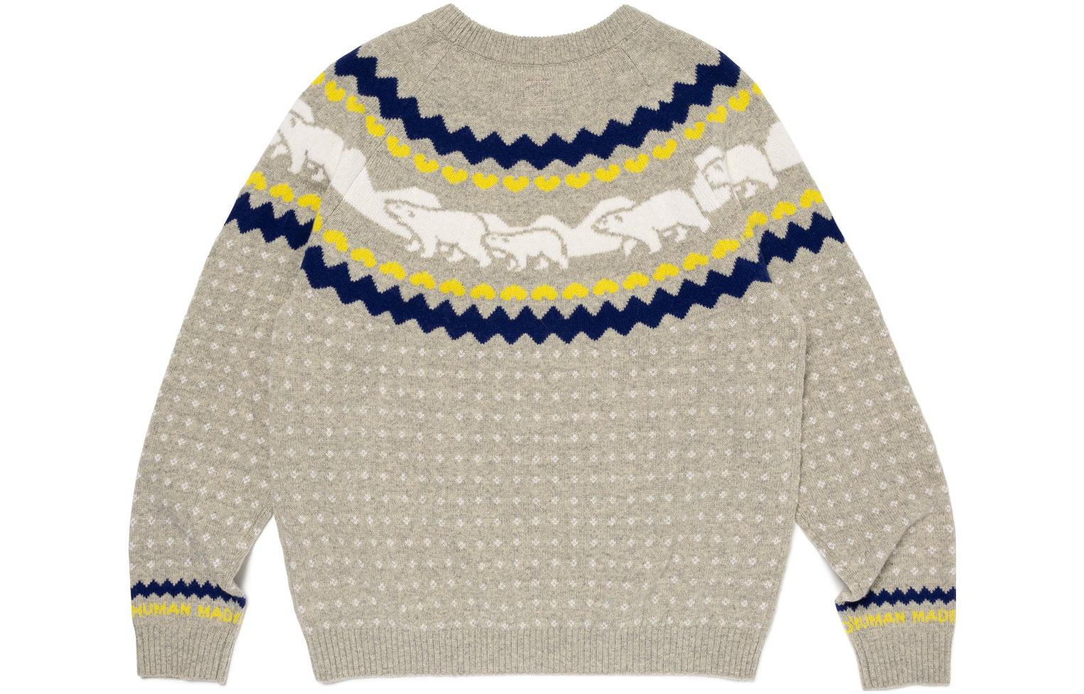 Lookbook HUMAN MADE FW23 Sweater Rajutan Nordic Unisex Koleksi Musim Gugur/Musim Dingin. HM26CS036