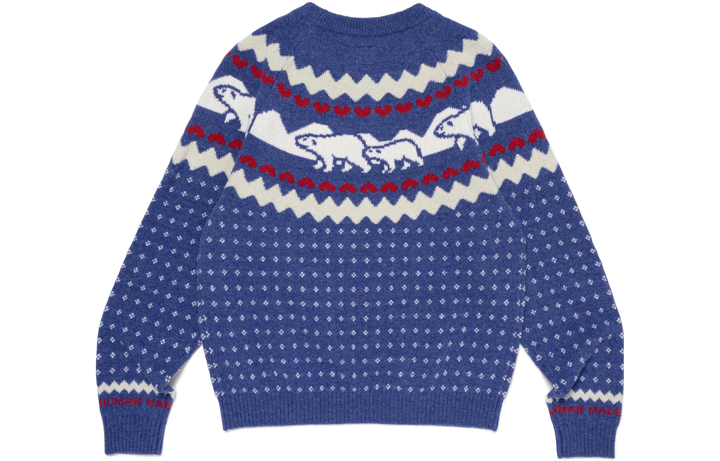 Purchase HUMAN MADE FW23 Sweater Rajutan Nordic Unisex Koleksi Musim Gugur/Musim Dingin. HM26CS036