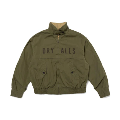 Human Made FW23 Oxford Blouson Logo Print Olive Green Jacket Unisex HM26JK021