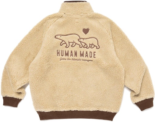 HUMAN MADE FW23 Jaket Fleece Logo Beruang Kutub Bordir Unisex. HM26JK035 Shop HUMAN MADE FW23 Jaket Fleece Logo Beruang Kutub Bordir Unisex. HM26JK035