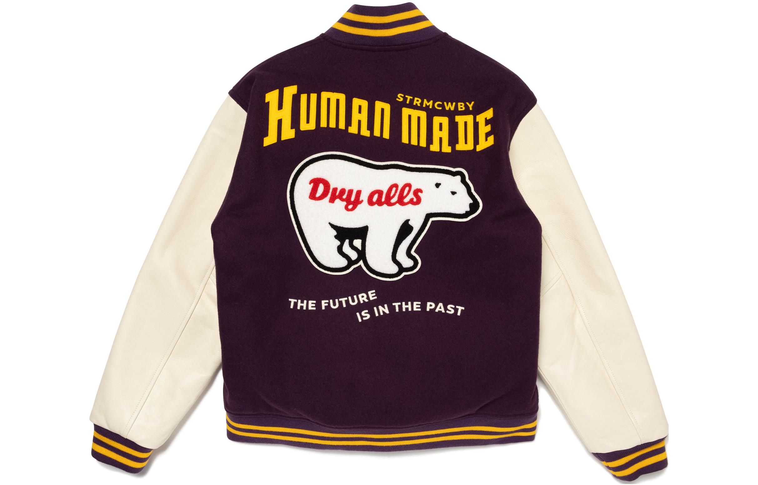 Purchase HUMAN MADE FW23 北极熊刺绣标志男女棒球夹克. HM26JK016