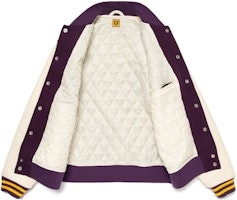 HUMAN MADE FW23 北极熊刺绣标志男女棒球夹克. HM26JK016 Sizing HUMAN MADE FW23 北极熊刺绣标志男女棒球夹克. HM26JK016