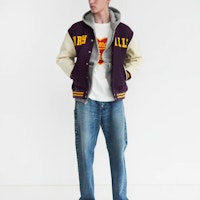 HUMAN MADE FW23 北极熊刺绣标志男女棒球夹克. HM26JK016 Cheap HUMAN MADE FW23 北极熊刺绣标志男女棒球夹克. HM26JK016