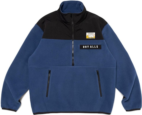 HUMAN MADE FW23 Polar Bear Fleece Half-Zip Sweatshirt Unisex HM26JK040 Details for HUMAN MADE FW23 Polar Bear Fleece Half-Zip Sweatshirt Unisex HM26JK040