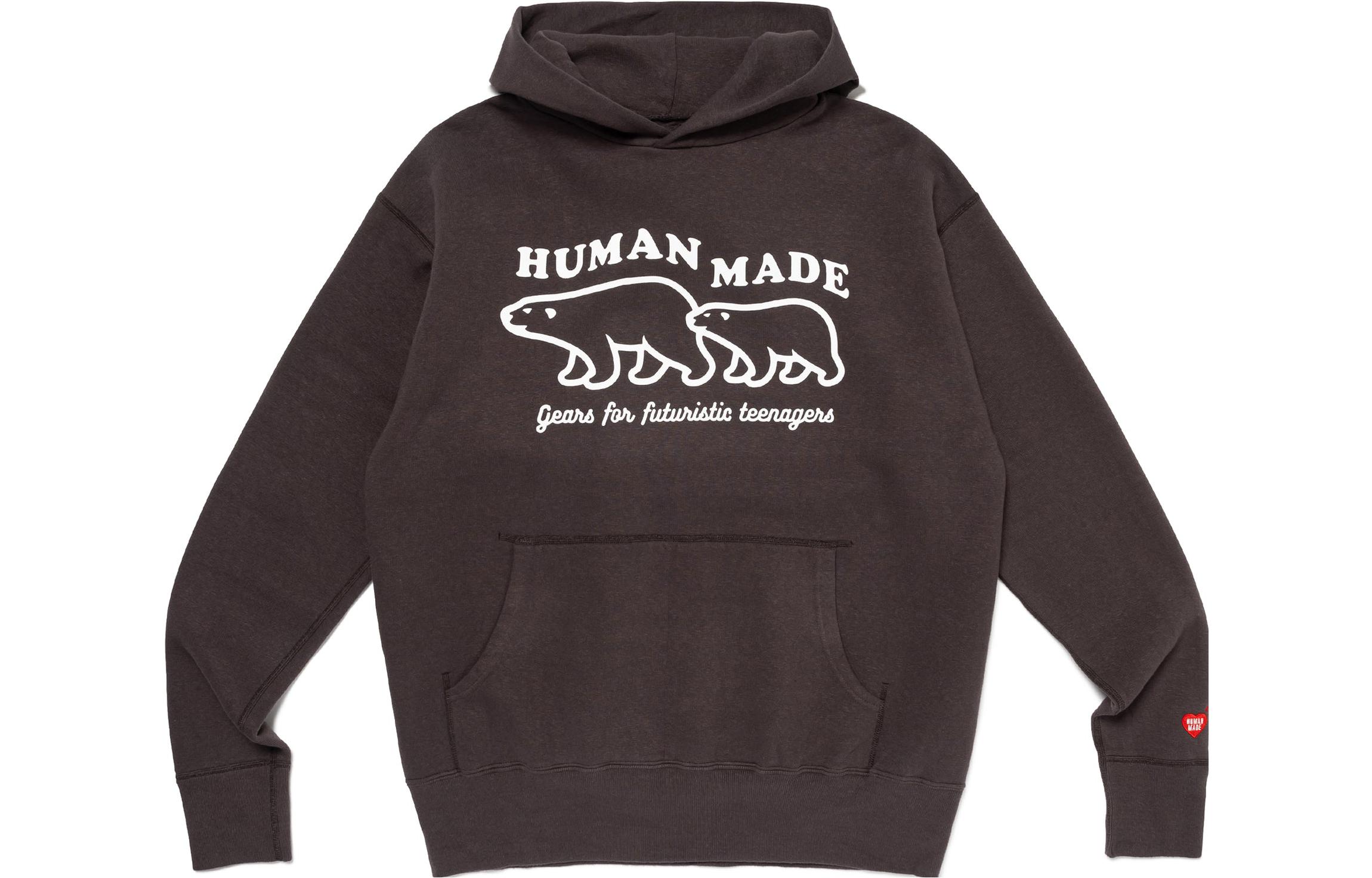 Shop HUMAN MADE FW23 Hoodie Unisex Grafis Beruang Kutub HM26CS017