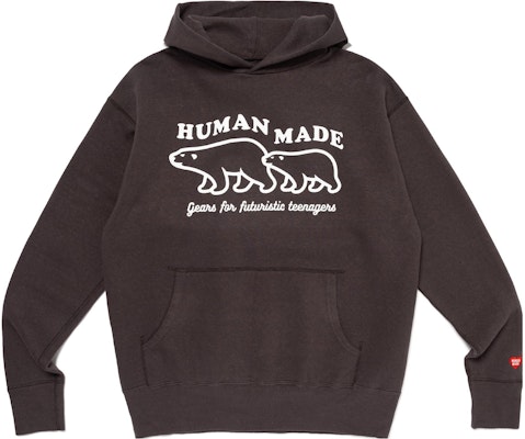 HUMAN MADE FW23 Hoodie Unisex Grafis Beruang Kutub HM26CS017 Shop HUMAN MADE FW23 Hoodie Unisex Grafis Beruang Kutub HM26CS017