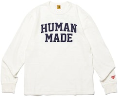 HUMAN MADE FW23 Retro Collegiate Logo Print Long Sleeve Tee Unisex. HM26CS010 HUMAN MADE FW23 Retro Collegiate Logo Print Long Sleeve Tee Unisex. HM26CS010