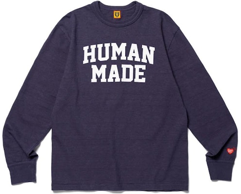 Camiseta Unisex de Manga Larga HUMAN MADE FW23 Logo Retro Universitario. HM26CS010 Purchase Camiseta Unisex de Manga Larga HUMAN MADE FW23 Logo Retro Universitario. HM26CS010