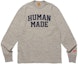 Details for Camiseta Unisex de Manga Larga HUMAN MADE FW23 Logo Retro Universitario. HM26CS010