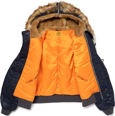 HUMAN MADE FW23 Tiger Patch Gold Logo Hooded Bomber Jacket Unisex. HM26JK027 Sizing HUMAN MADE FW23 Tiger Patch Gold Logo Hooded Bomber Jacket Unisex. HM26JK027