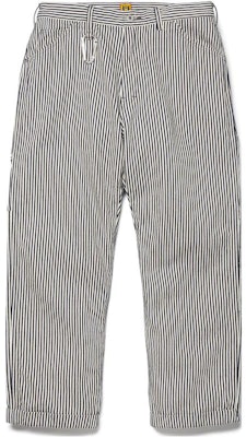 HUMAN MADE FW23 Unisex Indigo Striped Straight-Leg Casual Pants. HM26PT009 Order HUMAN MADE FW23 Unisex Indigo Striped Straight-Leg Casual Pants. HM26PT009
