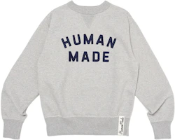 Human Made FW23 Unisex Soft Plush Embroidered Logo Crewneck Sweatshirt HM26CS021 Human Made FW23 Unisex Soft Plush Embroidered Logo Crewneck Sweatshirt HM26CS021
